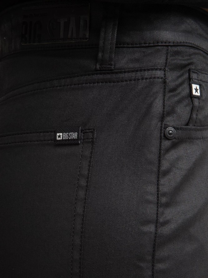 Spódnica damska jeansowa woskowana mini czarna Margaret 924