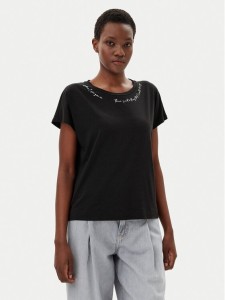 Liu Jo Sport T-Shirt TA5268 JS005 Czarny Regular Fit