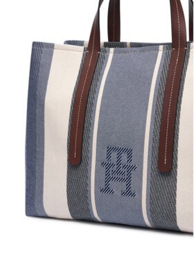 Tommy Hilfiger Torebka Th City Satchel Jacquard AW0AW18733 Niebieski