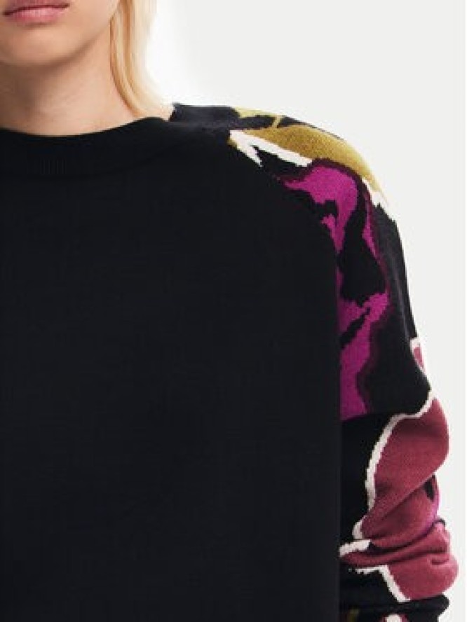 Desigual Sweter Barrie 24WWJF24 Czarny Regular Fit