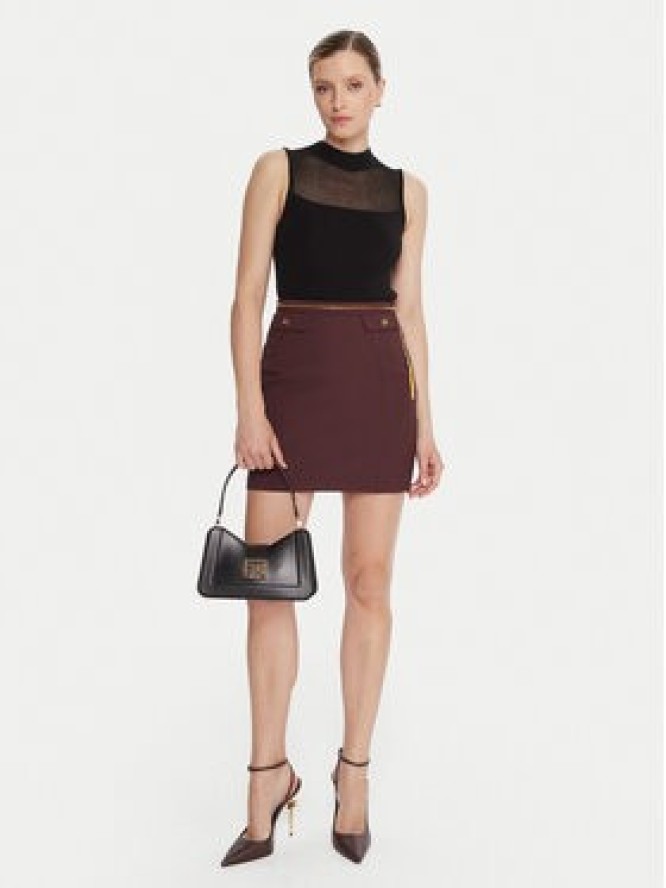 Elisabetta Franchi Spódnica mini GO-148-57E2-V380 Brązowy Slim Fit