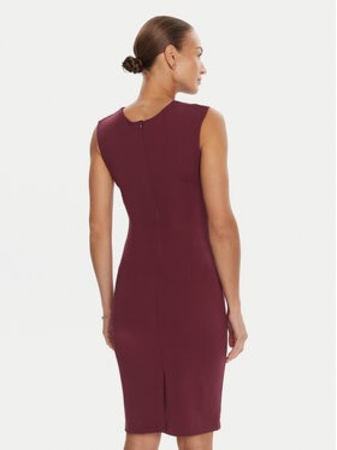 Rinascimento Sukienka koktajlowa CFC0125332003 Bordowy Slim Fit