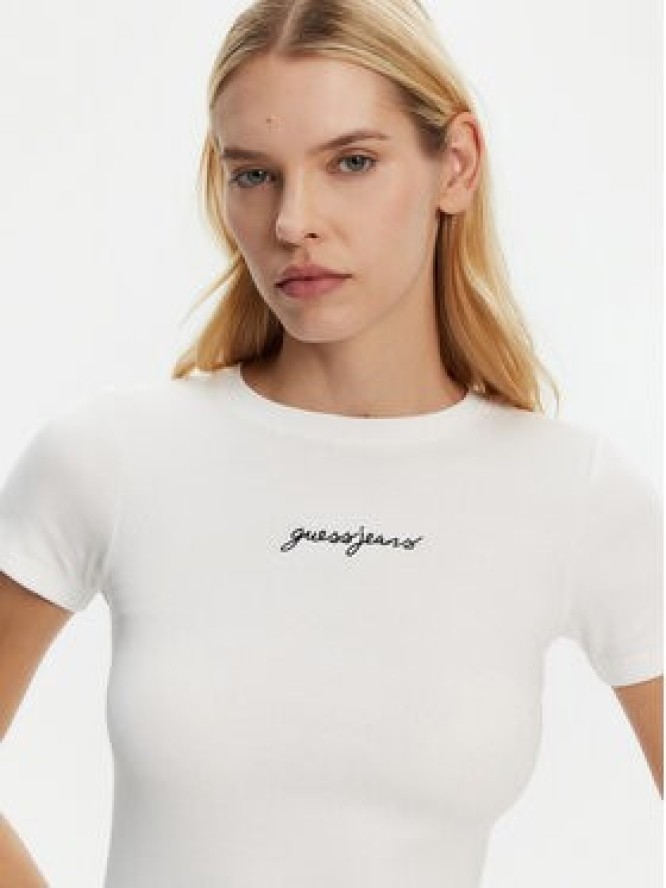 Guess Jeans T-Shirt W5RI57 KA0H1 Biały Slim Fit