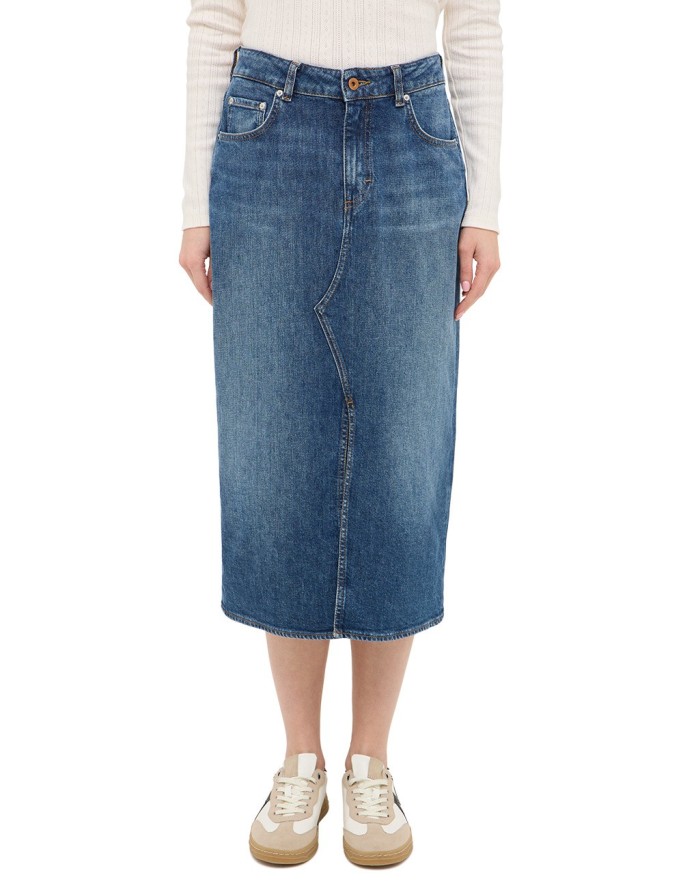Damska Spódnica Maxi Mustang Style Eureka Denim Skirt Denim Blue 1016941 5000 582