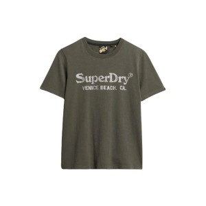 Metalikowa koszulka casual dla kobiet Superdry Venue