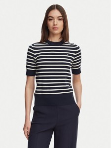 Tommy Hilfiger Sweter WW0WW49705 Granatowy Slim Fit