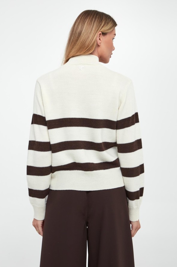 Sweter damski wełniany w paski ERMANNO FIRENZE