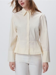 Koszula z zakładkami - jasnożółty