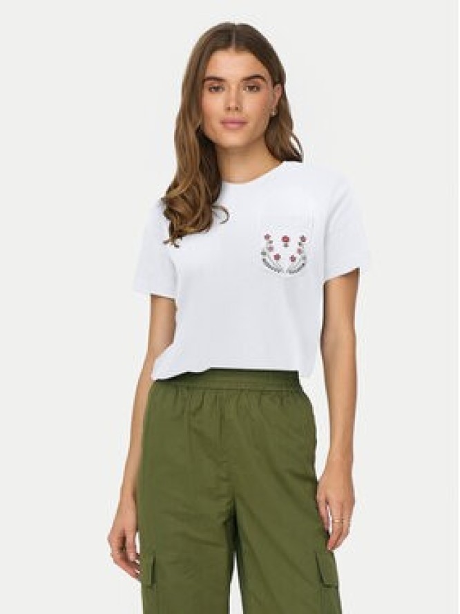 ONLY T-Shirt Polly 15317989 Biały Regular Fit