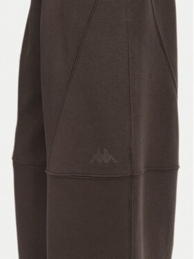 Kappa Spodnie dresowe 36226ZW Brązowy Oversize