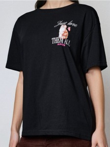 Bawełniana koszulka z nadrukiem - czarny