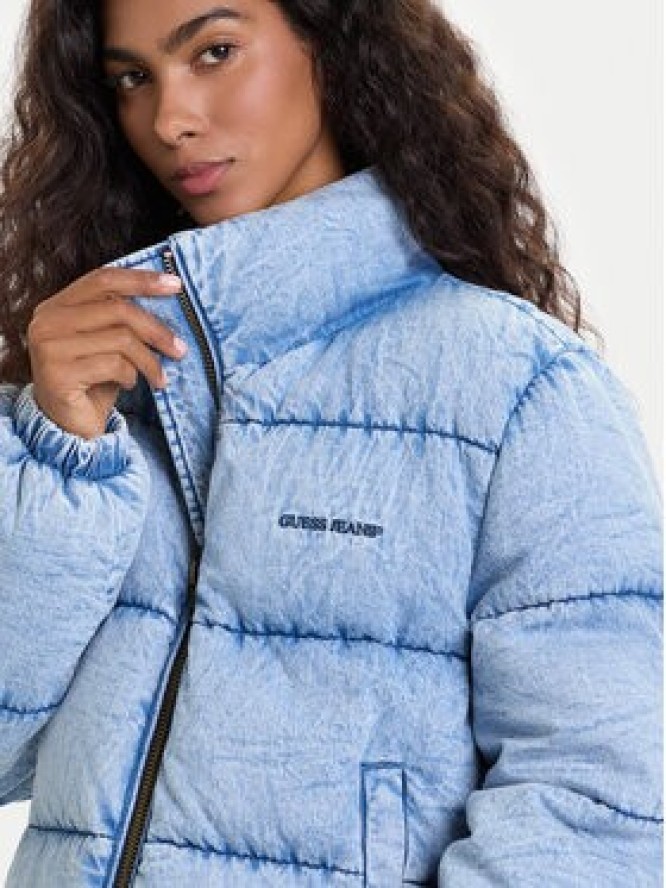 Guess Jeans Kurtka zimowa W5BL85 D6181 Niebieski Regular Fit