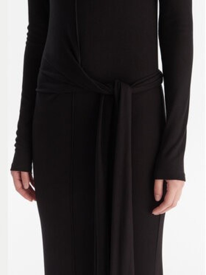 Patrizia Pepe Sukienka dzianinowa 2A2958 J337 Czarny Regular Fit