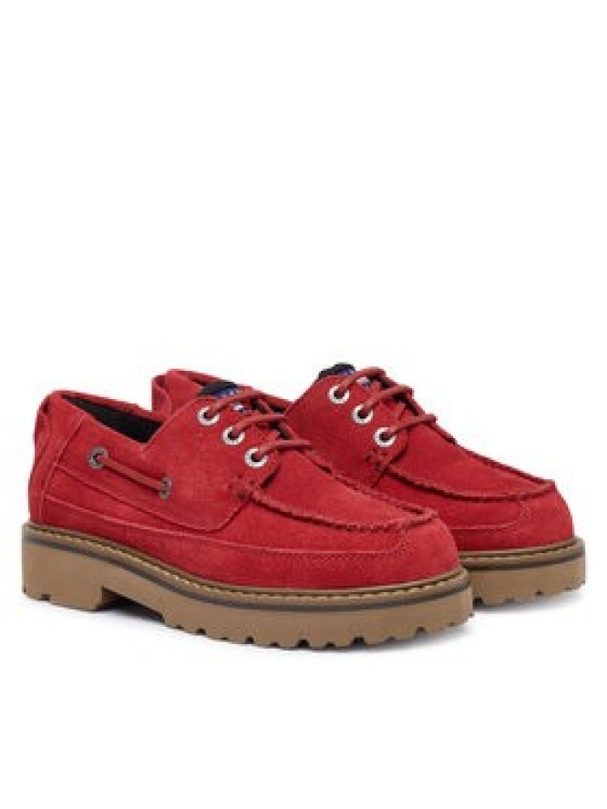 Tommy Jeans Półbuty Tjw Archive '01 Low Boat Shoe EN0EN03157 Czerwony