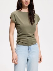 T-shirt z modalem - ciemnozielony