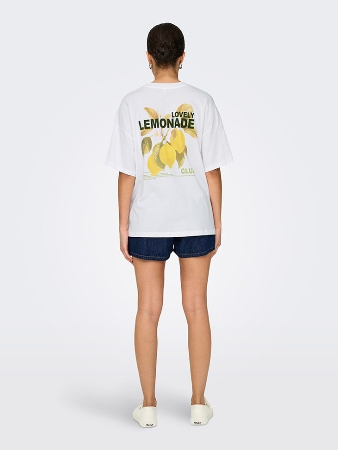 ONLY Koszulka w kolorze białym rozmiar: L