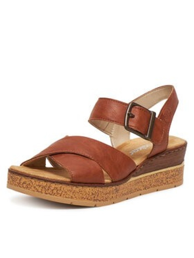 Rieker Sandały 63795-22 Brązowy