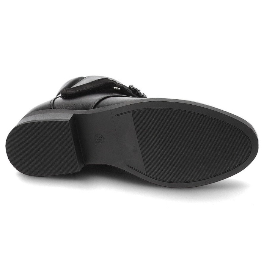 Czarne Botki S.Barski Modne Obuwie Damskie