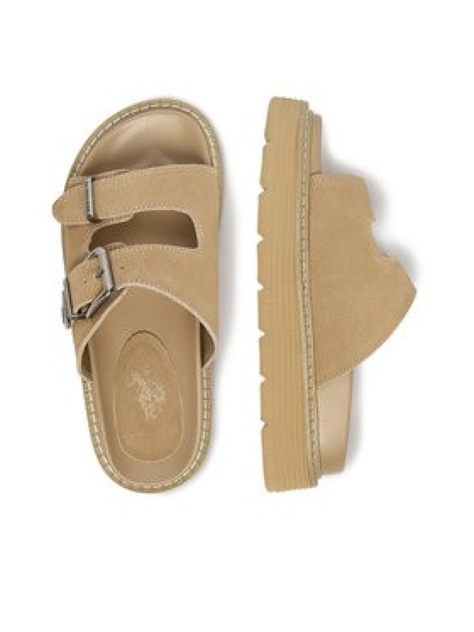 U.S. Polo Assn. Klapki EO-TANIA001W/6S1 Beżowy