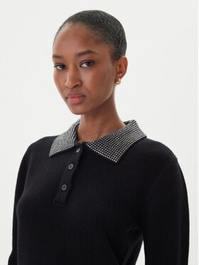 ICONA Sweter RI5KT005 Czarny Regular Fit