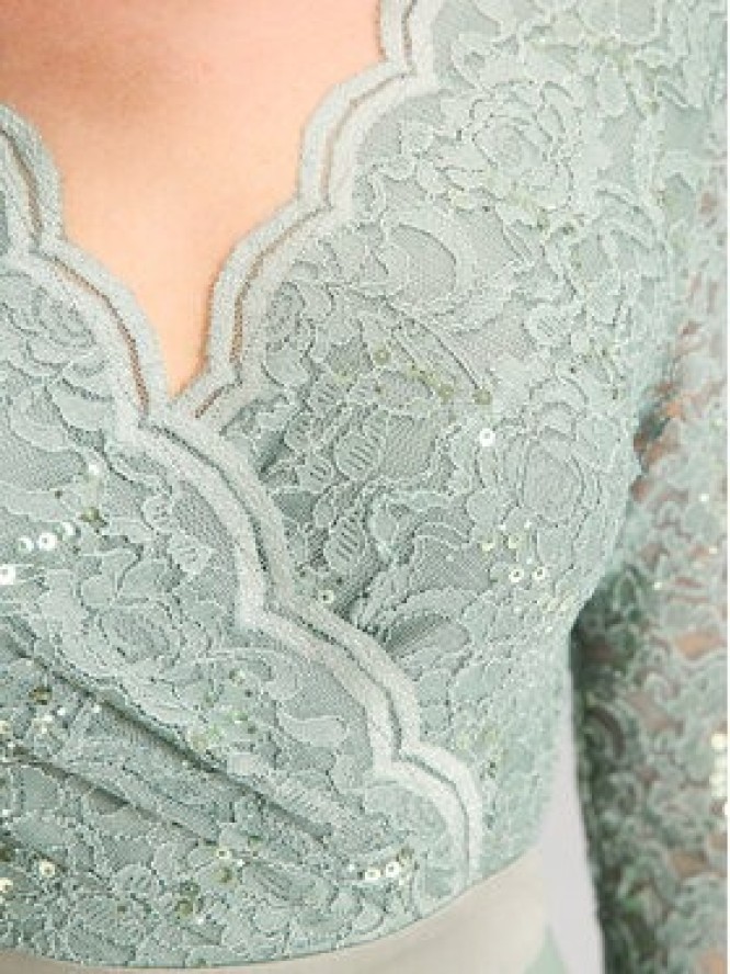 Swing Sukienka koktajlowa 5AE29100 Zielony Regular Fit