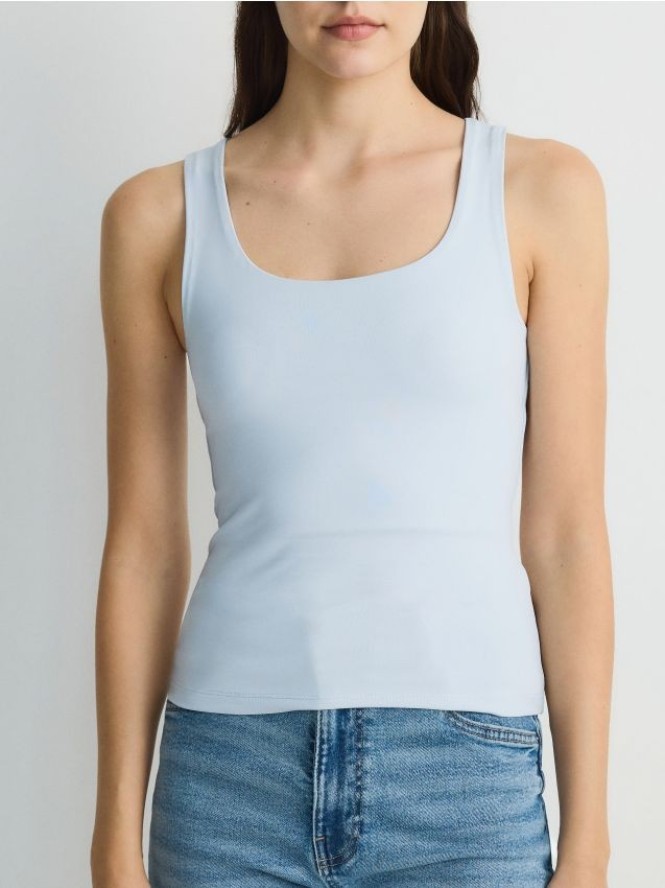 Gładki top - jasnoniebieski