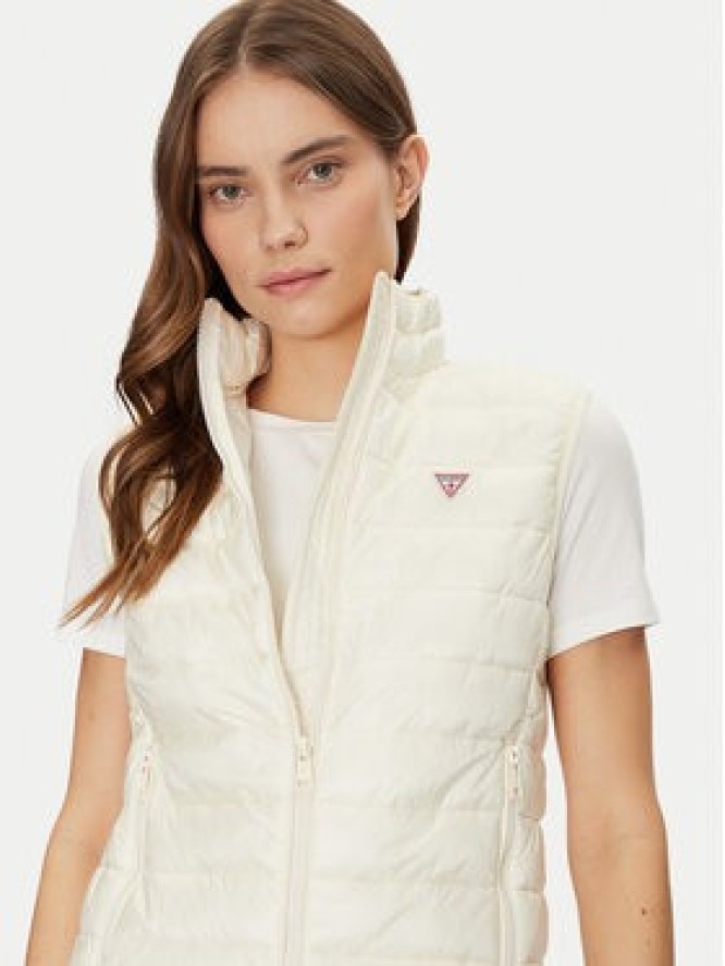 Guess Jeans Bezrękawnik W5RN55 WHAB2 Écru Regular Fit