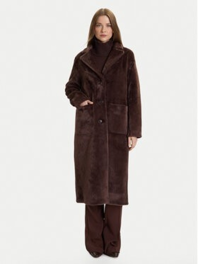 Rinascimento Płaszcz przejściowy CFC0122205003 Brązowy Regular Fit