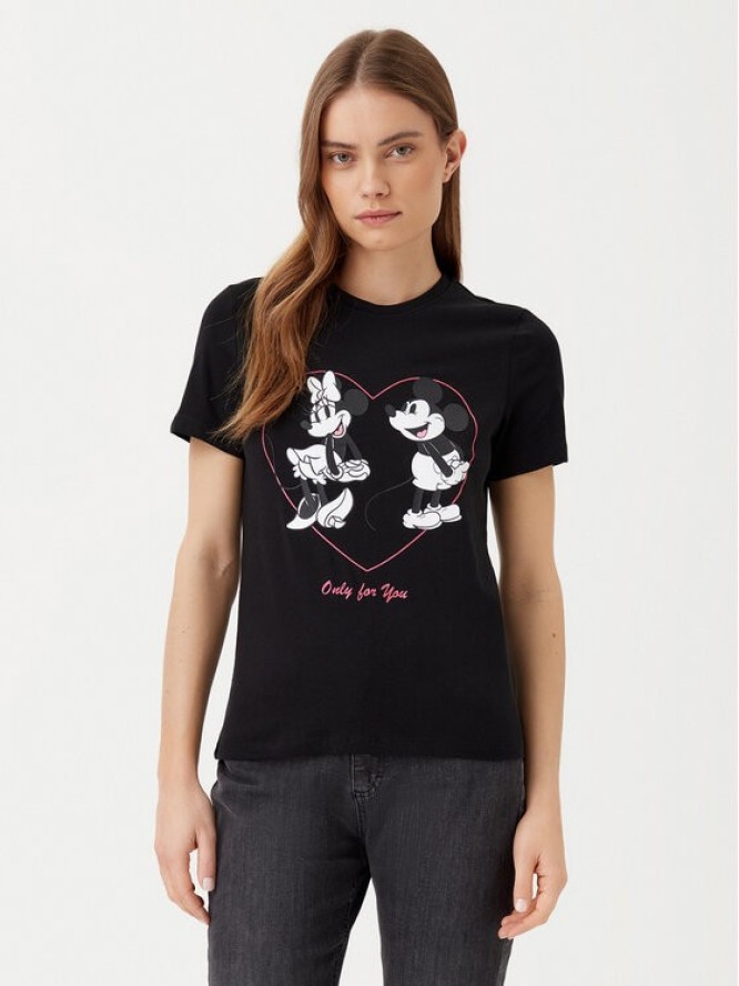 ONLY T-Shirt Mickey 15317991 Czarny Regular Fit
