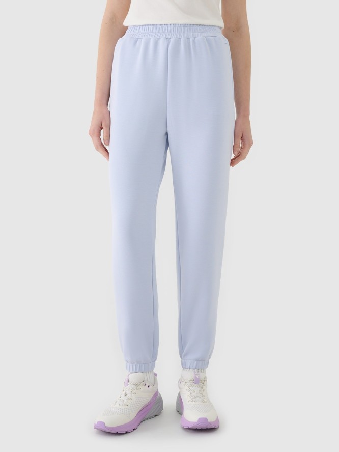 4F Spodnie dresowe joggery z modalem damskie - niebieskie XXL