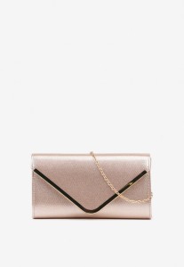 Szampańska Torebka Typu Kopertówka Ozdobiona Metaliczną Aplikacją Banolissa