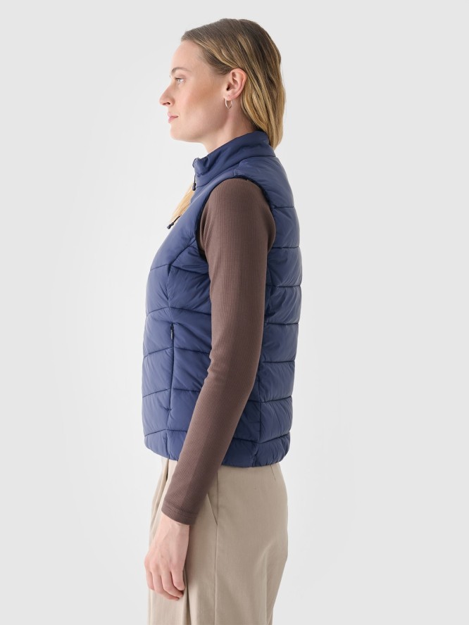 4F Bezrękawnik puchowy z wypełnieniem syntetycznym damski - granatowy XL