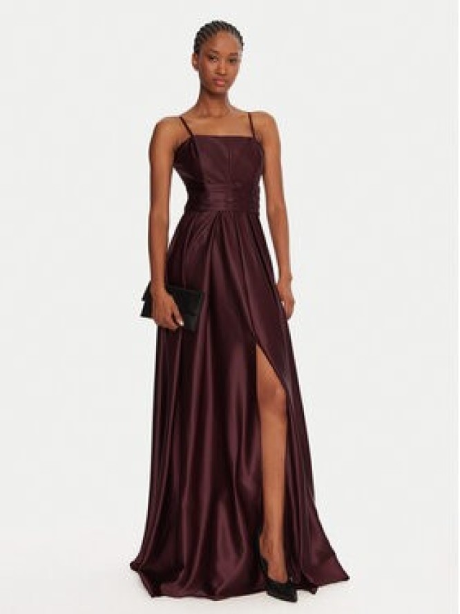 Rinascimento Sukienka wieczorowa CFC0020046002 Bordowy Slim Fit