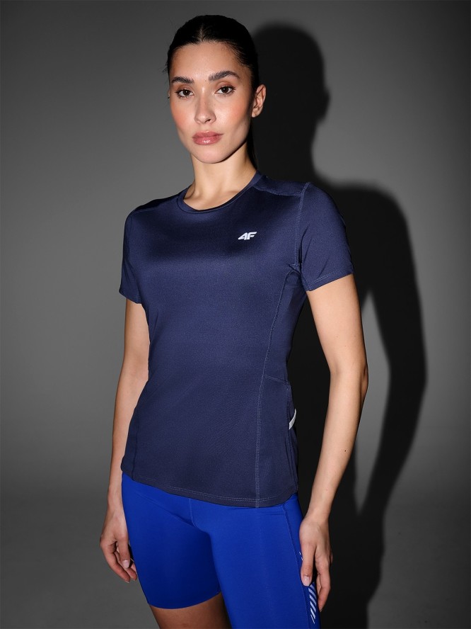 4F Koszulka do biegania w terenie regular damska - szara XL