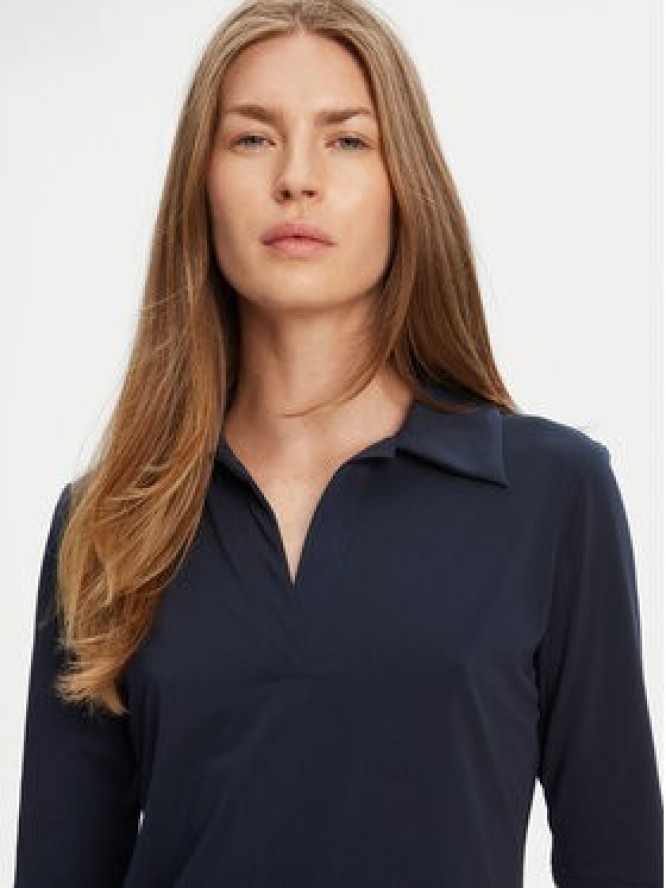 Calvin Klein Polo LV044C221G Granatowy Slim Fit