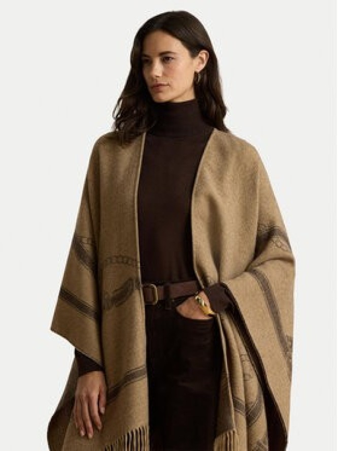 LAUREN RALPH LAUREN Ponczo 454P23618004 Brązowy jasny