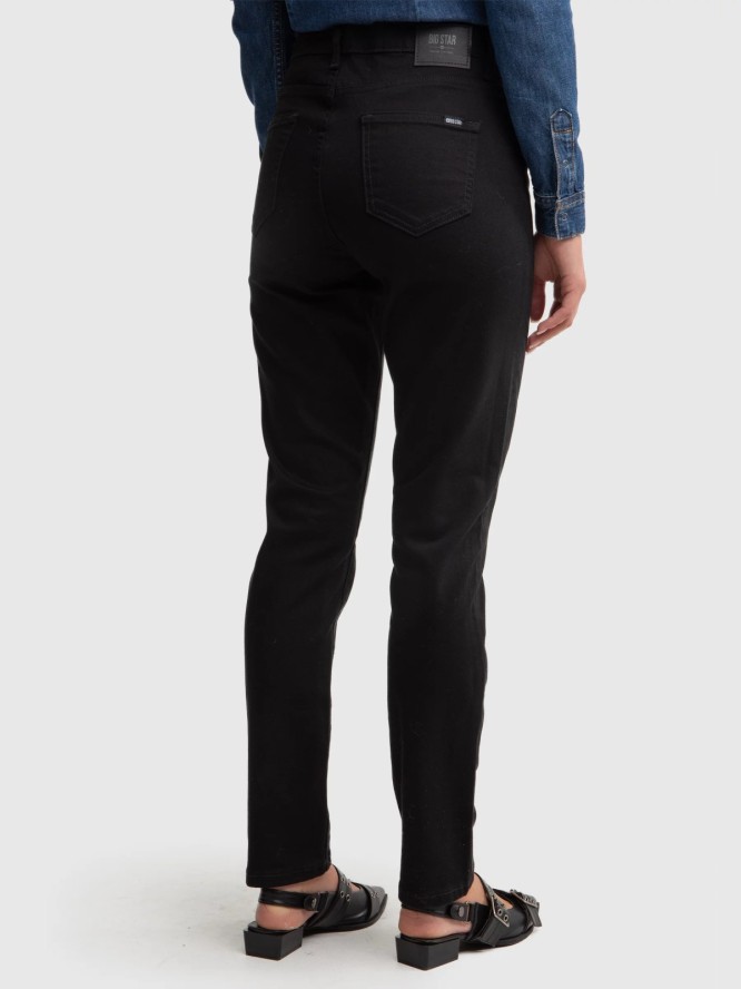 Jeansy damskie slim z wysokim stanem czarne Kitty High Waist 915