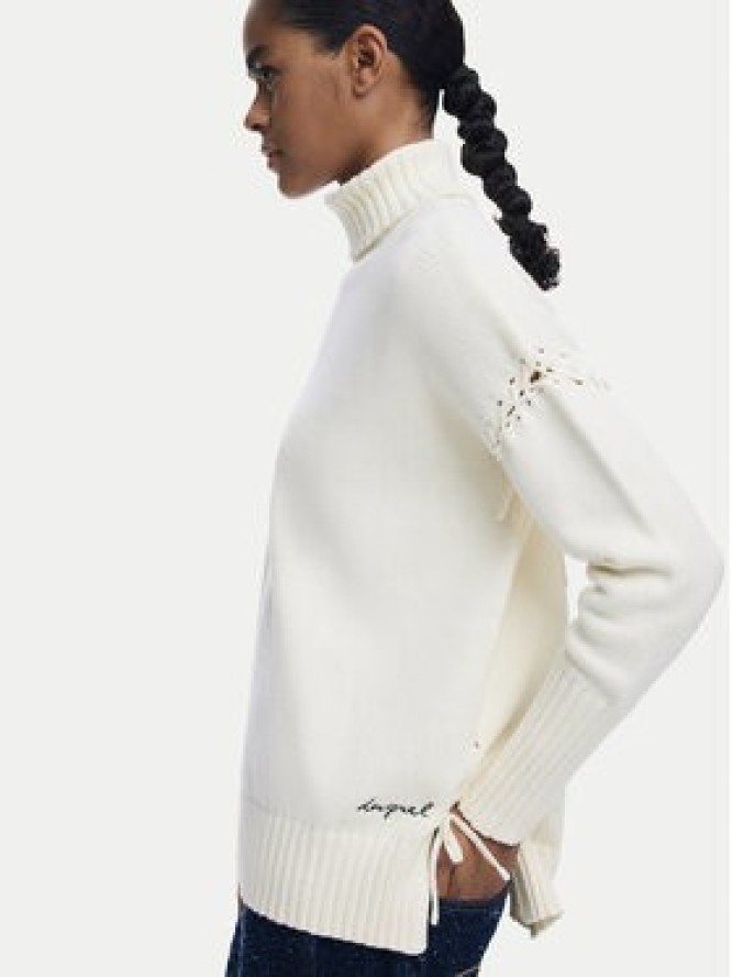 Desigual Golf Vantaa 25WWJF11 Biały Relaxed Fit