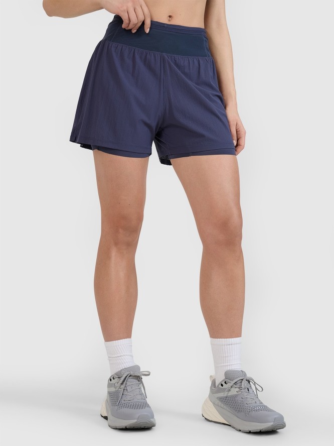 4F Spodenki do biegania w terenie szybkoschnące damskie - szara L