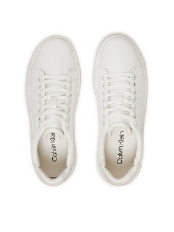 Calvin Klein Sneakersy Cupsole Lace Up Mono HW0HW02445 Biały