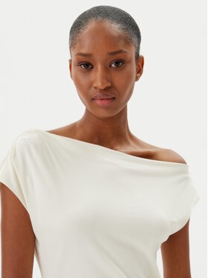 BOSS Sukienka koktajlowa Etrimi2 50540871 Écru Slim Fit