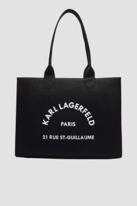 KARL LAGERFELD Czarna bawełniana shopperka damska