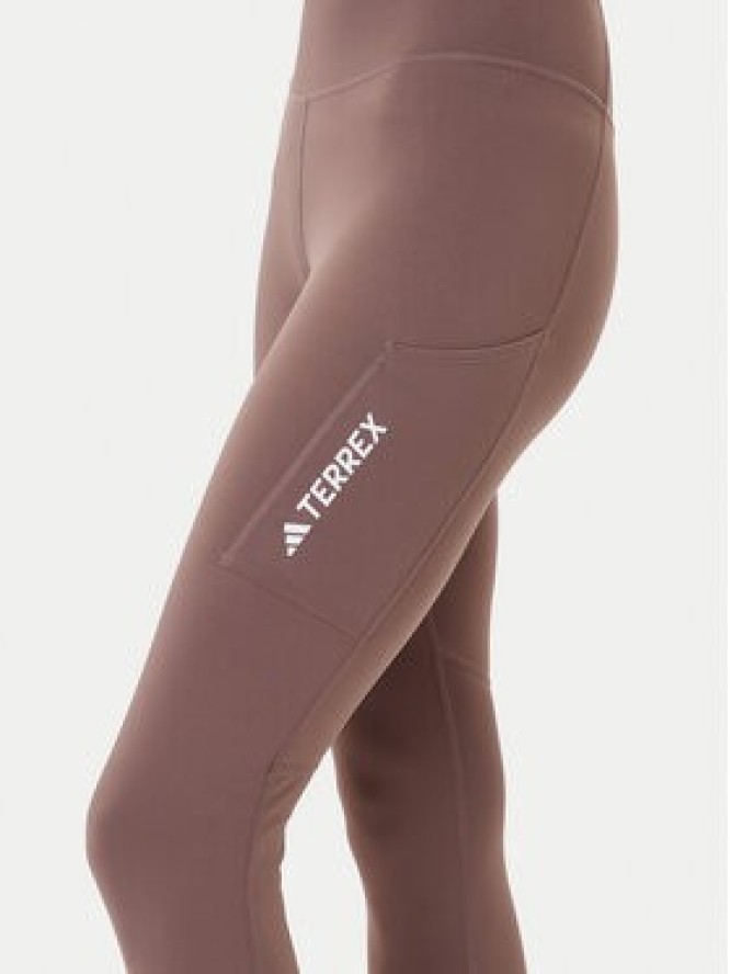 adidas Legginsy Terrex Multi JM0422 Brązowy Slim Fit