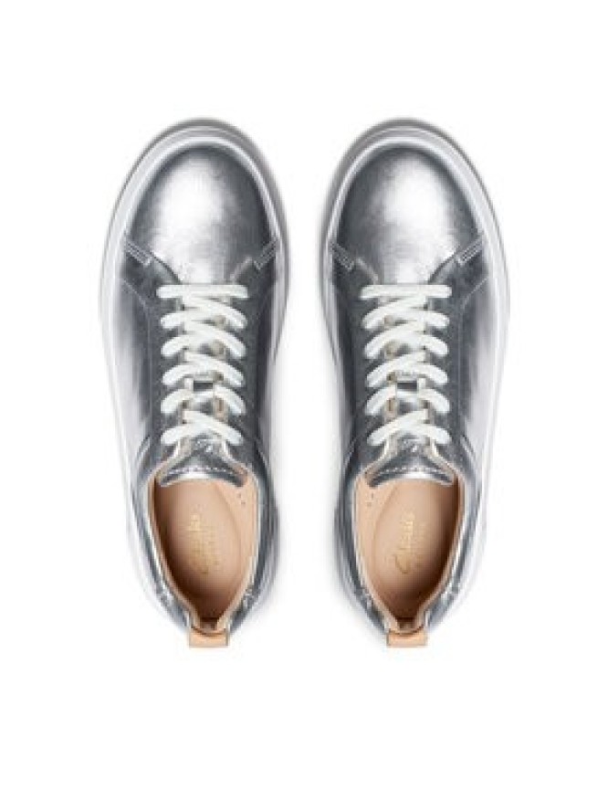 Clarks Sneakersy Hollyhock Walk 26176310 Srebrny