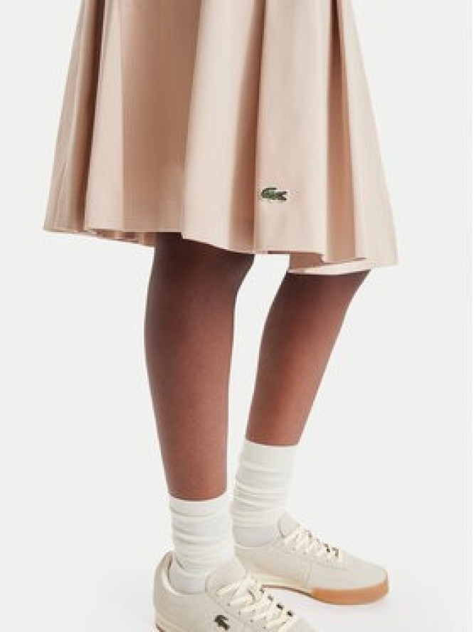 Lacoste Spódnica plisowana JF8319 Beżowy Regular Fit