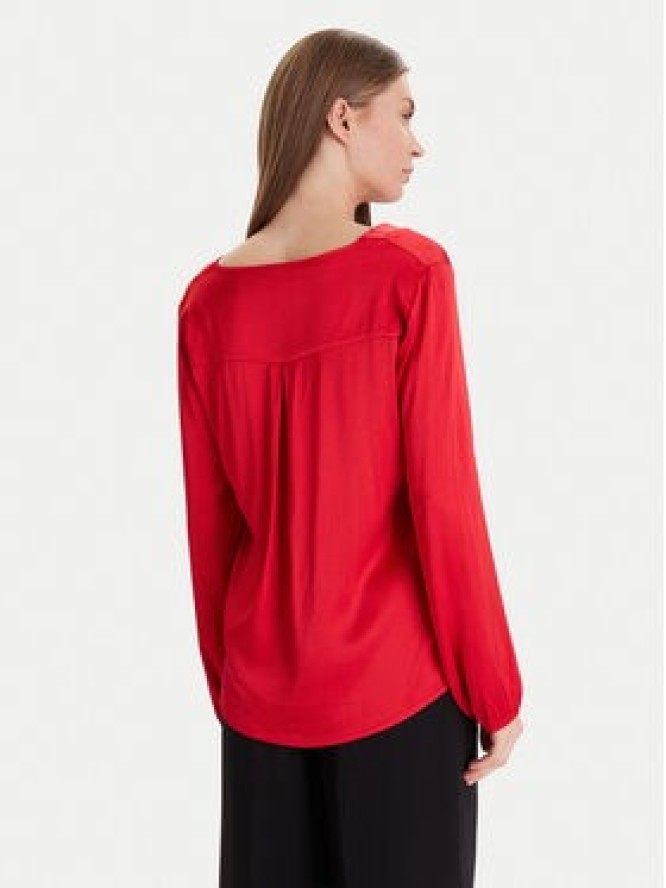Maryley Bluzka 25IB824/18MA Czerwony Regular Fit
