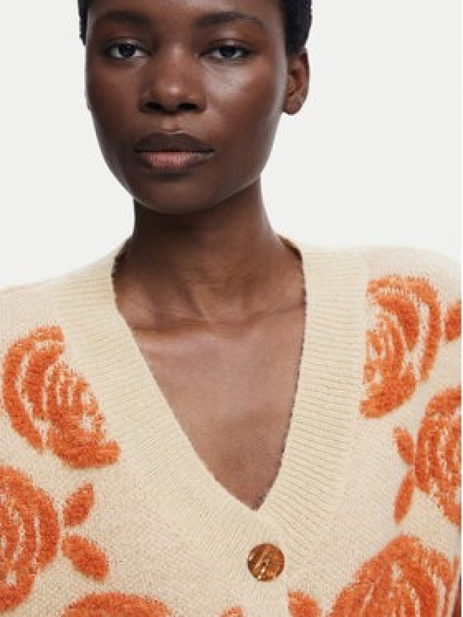 Desigual Kardigan Carter 25WWJF22 Beżowy Relaxed Fit