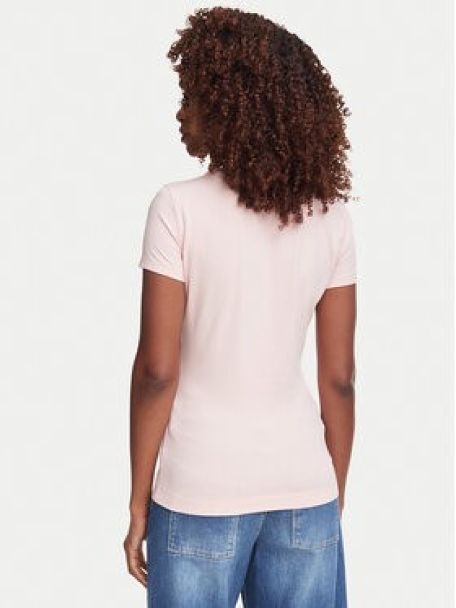 Guess T-Shirt W6YI21 K4337 Różowy Slim Fit