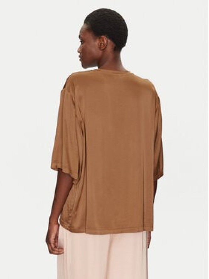 ViCOLO Bluzka TD0013 Brązowy Relaxed Fit