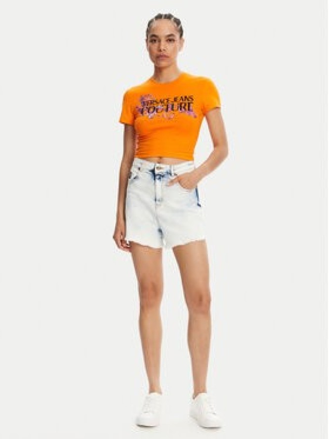 Versace Jeans Couture Szorty jeansowe 78HAD51R Niebieski Straight Fit